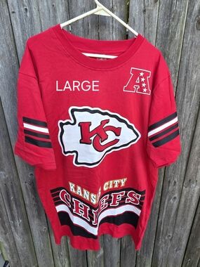 Kansas City Chiefs 2 Sided Sweatshirt LARGE